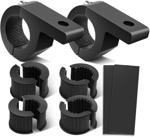 Nilight - 90027B 2PCS LED Light Bar Horizontal Bar Clamp Mounting Kit Fit on 0.75" 1" 1.25" Bull Bars Roof Racks Roll Cages for ATV UTV and Trucks, Black