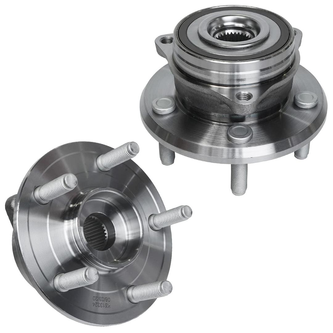 Detroit Axle - 2 Front Wheel Hub Bearings for Jeep 2011-2021 Grand Cherokee 2011-2024 Dodge Durango, 2012 2013 2014 2015 2016 2017 2018 2019 2020 Replacement
