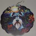 64memory Miniature Schnauzer Wind Spinner, Miniature Schnauzer Dog Wind Spinner Hanging for Yard and Garden, Unique Gift Wind Spinner, 3D Hanging Wind Spinner Outdoor