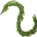 NSBELL 6 Ft Artificial Norfolk Pine Garlands, Real Touch Winter Pine Garland, Green Artificial Greenery Garland for Table, Mantle, Wall, Indoor, Outdoor Christmas Decorations