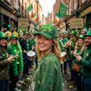 St Patrick's Day Shamrock Baseball Cap - Lucky Four Leaf Clover Irish Accessories for Men & Women (Green)