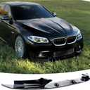 Front Bumper Lip Splitter Spoiler Compatible with BMW 5 Series 528i/ 535i/ 535d/ 550i/ F10 M Sport 2011-2016 (M Sport Model Only), Gloss Black 4pcs Air Chin Body Kit Exterior Accessories
