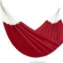 PNAEUT Double Hammocks for Outside, Replacement Outdoor Tree Hammock for Indoor Patio Porch Garden (Cherry, Medium)