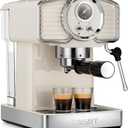 SUMSATY Espresso Machine 20 Bar, Professional Espresso Maker with Milk Frother Steamer Wand, Retro Coffee Maker Cappuccino & Latte Machine for Home, 1.8L Removable Water Tank, Off-white