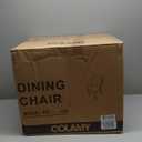 COLAMY Upholstered Dining Chairs Set of 6, Modern Fabric Dining Room Kitchen Side Chair with Padded Seat and Wood Legs for Restaurant/Cafe, Beige