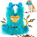 Interactive Monster Dog Chew Toys to Keep Them Busy  Enrichment Squeaky Treat Dispensing Chew Dog Toys for Boredom and Stimulating, Tough Plush Dogs Toy for Large Medium Dogs (A-Green)