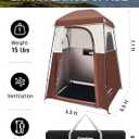 KingCamp Shower Tent, Portable Privacy Tent Outdoor Camping 1/2 Room Toilet Tents with Shower Bag & Dressing Room for Beach, Camping & Hiking, 1 ROOM-COFFEE, 1 Room