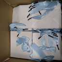 Kolldenn 50 Pcs Mini Gift Bags with Blue Bow Ribbon 4''x2.7''x4.5'' Small White Paper Thank You Goodie Gift Bags Bulk with Handle for Baby Shower Wedding Party Favor Birthday Return Guests