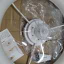 24'' Ceiling Fan with Light Fandelier Flush Mount Low Profile Wood Ceiling Fan with Dimmable LED Light 3 Color 6 Speeds