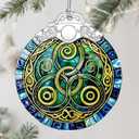 3 x Celtic Triskelion Stained Glass Ornament  Christmas Ornament, Christmas Tree Ornament & Perfect Holiday Decor, Housewarming Gift, Irish Gift, Gifts for Women, Friends or Family