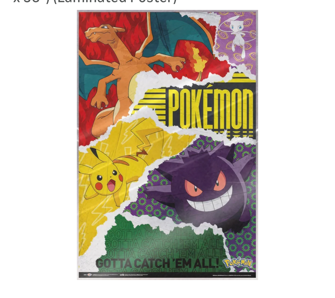 Pokemon - Manga Anime TV Show Gaming Poster (Gotta Catch Em All - Montage) (Size: 24" x 36") (Laminated Poster)