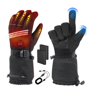 Rechargeable Heated Gloves with 4 Temperature Modes, 7.4V 5000mAh Battery, Waterproof, Camping Hand Warmers for Motorcycle Skiing Hiking Hunting Cycling (L)