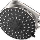 High Flow Filtered Shower Head, HOPOPRO 5 Modes High Pressure Fixed Showerhead with Filter, 2-In-1 Shower Head Filter for Hard Water, Remove 99% Chlorine, Improves Skin Hair Condition (6 Inch Brushed) (Brushed Nickel Premium)