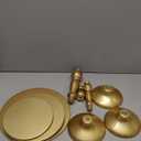 Set of 3 Gold Cake Stands, Metal Round Cake Holder Dessert Pie Pizza Display Stand 8" 10" 12" Serving Tray Decoration for Wedding Celebration Party Birthday Baby Shower