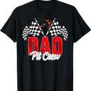 Race Car Birthday Party Racing Family Dad Pit Crew T-Shirt, 2XL