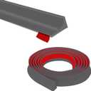 Shower Threshold Water Dam,Walk in Shower Water Guard, Shower Dam Water Barrier Bathroom Sink Splash for Dry And Wet Separation Caulk Seal Strip Edge Trim (98Inch, Gray)