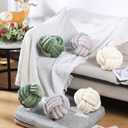 Namalu 2 Pieces Knot Ball Pillows Round Plush Aesthetic Cushion Pillows Soft Stress Relieving Cute Decorative Knotted Pillows for Kids Bed Sofa Bedroom Decor (Gray, 7.87 Inches)