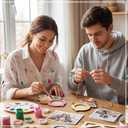 Geelin 12 Pcs Birthday Gifts for Mom Wood Unfinished DIY Picture Frame Crafts Color Your Own Photo Frames for Classroom Art Activity Mom Gifts(Bouquet Shaped)