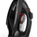 [2023 UPGRADE] OMAIGA Cordless Iron, 1500W Cordless Iron with Steam for Clothes with 11.84oz Water Tank, Anti Drip Iron Cordless with Ceramic Soleplate, Iron for Clothes with 3 Temperature Settings-BLACK