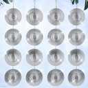 Stainless Steel Bird Deterrents for Outside Patio, Reflective 3D Bird Scare Devices Wind Spinners Outdoor Decor, Woodpecker Deterrent Bird Reflectors to Keep Pigeon Crow Away House Yard Window, Round