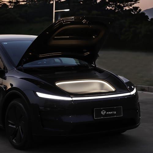 TPARTS Frunk LED Light Strip for Tesla Model Y Juniper 2025, Flexible Silicone Waterproof Interior Lighting Bar, Tool-Free Installation Front Trunk Accessories Ambient Lights (Cool White Light)