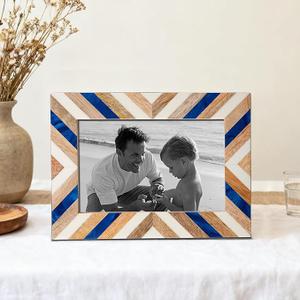 Handicrafts Home 4 by 6 Picture Frame for Home Decor, Tabletop & Wall hanging, Modern Home Decoration, Wooden Frame for Desk Decor, Office & Living Room, Wall, Ideal Gift for Christmas, Hypno Calm