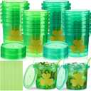 24 Pack 32oz St Patrick's Day Buckets with Lids and Straws Plastic Shamrock Cocktail Rum Buckets for Drink and Ice Cream Reusable Punch Bowls Cups for Party (Style 3, Green, Light Green) (Clover)