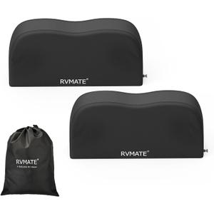 RVMATE Dual Axle Wheel Covers (2 Pack) - Fits 27"-30" Tires, Waterproof Anti-UV 420D Oxford Black Tire Covers for RV/Truck/Trailer