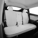 TOPABYTE Car Seat Cover Full Set for Tesla Model Y Juniper 2020-2026 Seat Cushion Cover Interior Seat Protector for Model Y Launch Series Accessories, White