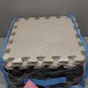 Tamiplay Foam Play Mat for Baby, 0.4 Inch Thicked Interlocking Floor Mats with Solid Colors, Soft Non-Toxic Baby Playmat, EVA Foam Playmat Foam Mats for Toddlers, 16 Tiles(White/Black/Gray)