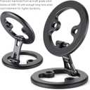 Dual Ring Magnetic Phone Holder Ultra-Compact, Foldable, and Durable Aluminum Alloy Phone Stand for iPhone 12 13 14 15 16 (Compatible with MagSafe Cases)