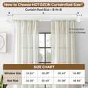Curtain Rods No Drilling 2 Pack 32 to 86 Inch, HOTOZON 5/8 Inches No Drill Curtain Rods for Windows 55 to 82 Inches(4.5-6.8 ft), Renter Friendly Drapery Rod for Lightweight Curtains, White