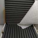 Upick Acoustic Wood Wall Panels - 4 Pack 24"x24" Sound-Absorbing Slat Wood Panels, MDF Panels for Home, Studio, Office (Matte Black)