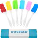 CoguZed 6 Piece Mini Silicone Spatula Set, Small Rubber Spatulas Handle, Heat Resistant, Non-Stick for Baking, Cooking, Mixing, Perfect Small Spatulas for Kitchen Use