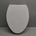 ELONGATED toilet seat risers for seniors, Slow Close, Elevated toilet seat, Heavy Duty, Never Loosen, Raised toilet seat elongated bowl, White(18.5)