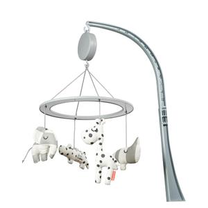Done by Deer Sleepy Grey Musical Mirror Mobile, Plays Mozart's Lullaby - Mobile with Easy-to-Install Holder Arm for Cribs, Cots, and Playpens - Perfect for Early Development and Curiosity Stimulation
