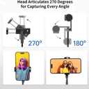 ATUMTEK Selfie Stick Tripod, 3-in-1 Extendable Aluminum Phone Tripod with Detachable Bluetooth Remote, Compatible with iPhone 17/16/15/14/13/12/11/11 Pro/XS Max/XR and Samsung Smartphones, Black