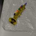 Lewtemi Gold Clarinet Musical Instruments Toy for Kid Toddler Fake Plastic Preschool Music Toy Gift Portable Wind Instrument Early Educational Teaching Songs Gifts for Toddlers Children