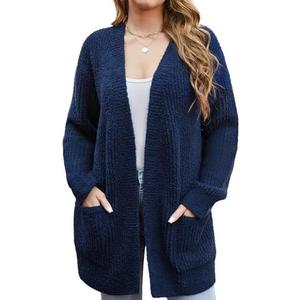 Snuggle Sac Cardigan Sweaters for Women with Pocket Trendy Casual Long Sleeve Tops Open Front Fall Winter Coats XL