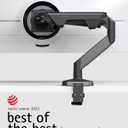 Modernsolid Heavy Duty Monitor Arm Desk Mount for 34-49 Inch Ultrawide Curved Monitors, Supports 14-38 lbs, Gas Spring Ergonomic Full Motion with Cable Management, Red Dot Design Awarded, Black