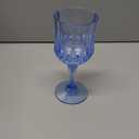 Plastic Glasses，Plastic Goblets Vintage Style Cordial Drinking Glasses for Wedding Reception, Grand Event Party Supplies (24, Blue)