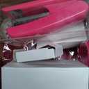 Hot Pink Desk Accessories, Hot Pink Office Supplies Accessories with Tape Dispenser, Stapler, Staple Remover, 1000 Staples, Tape, Clips Set, Ruler, Scissor, Pen