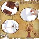 DoubleFill 4 Feet Ship Wheel Cardboard Cutout Nautical Party Decorations Stand up Large Captain Wheel Photo Props Back Drops for Pirate Nautical Party Home Outdoor Decor