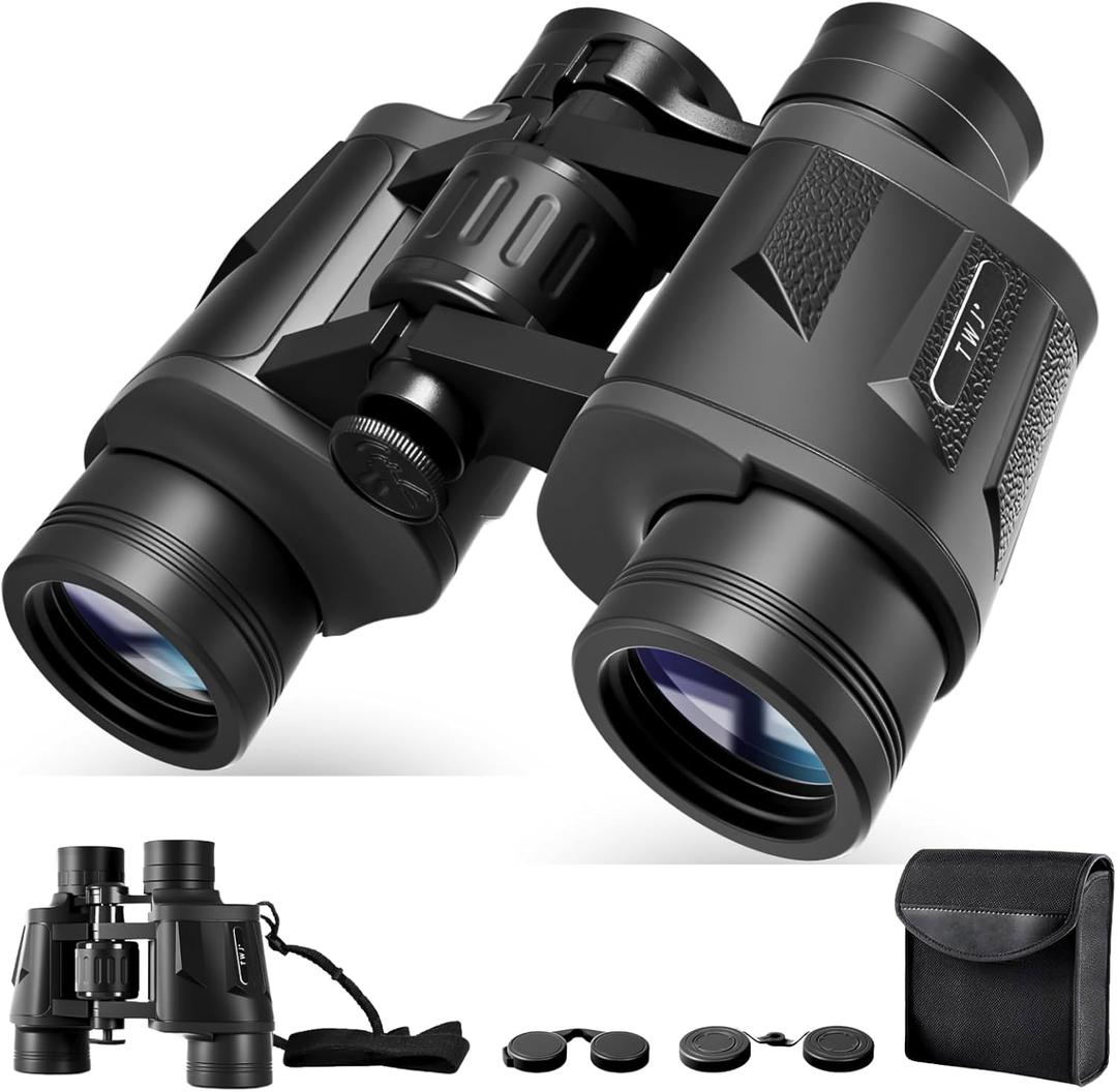 12x40 HD Binoculars for Adults and Kids High Powered, Clear Large View & Low Light Night Vision, Waterproof Binoculars for Hunting, Birds Watching, Cruise Ship, Theaters, Travel and Stargazing (Black)