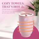 Paris Hilton 20L Luxury Towel Warmer, Built-In Aromatherapy Compartment, Touchscreen Control with Delay Start Timer and Preset Timers, Fits 2 Bath Towels or Throw Blanket, Pink