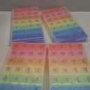 Hsei 4 Pack Pill Organizer Monthly XL Large Weekly Pill Organizer 4 Times a Day Box 7 Day Moisture Proof 4 Weeks Case Large(10.2 x 5.5 x 1.4 Inch)