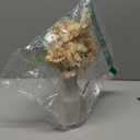 Mkono Small Artificial Flowers in Ceramic Vase 13.5" Centerpieces Coffee Table Decor, Silk Flower Arrangements for Home Decor Indoor Fake Flower Bouquet for Bathroom Dining Room Kitchen Wedding Brown