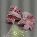 Suncalla 30 Pack Large Artificial Lilies Flower Heads with Realistic Stamens 5.9" Faux Fake Lily Flower Heads Bulk for DIY Crafts Cake Wedding Bridal Wreaths Table Home Party Decor (Pastel Pink)