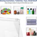Ohuimrt 24 PCS Mini Clear Makeup Bags Bulk 7.9" x 5.9"x 2" Small Waterproof Travel Toiletry Bags Plastic Organizer Pouches with Zipper for Cosmetics, Swimsuit, Bikini, Women Men Vacation