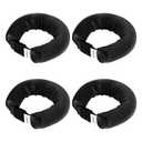 YANIBEST Heatless Hair Curler, Heatless Curls Overnight, No Heat Curling Rod,Hair Rollers to Sleep in, 4PCS Rods for Most Hair Types (Black)